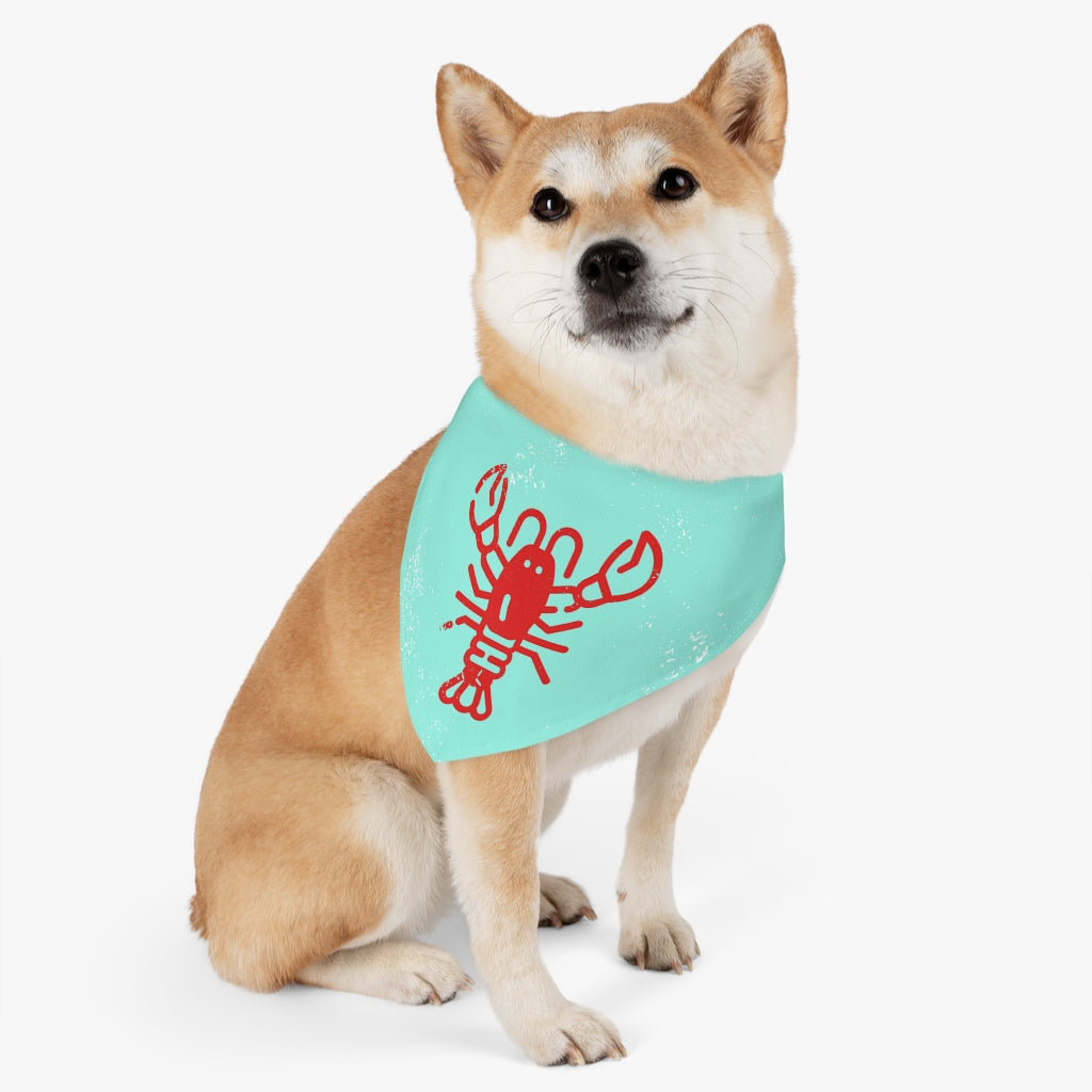 Lobster Bib // Teal - Pet Bandana Collar