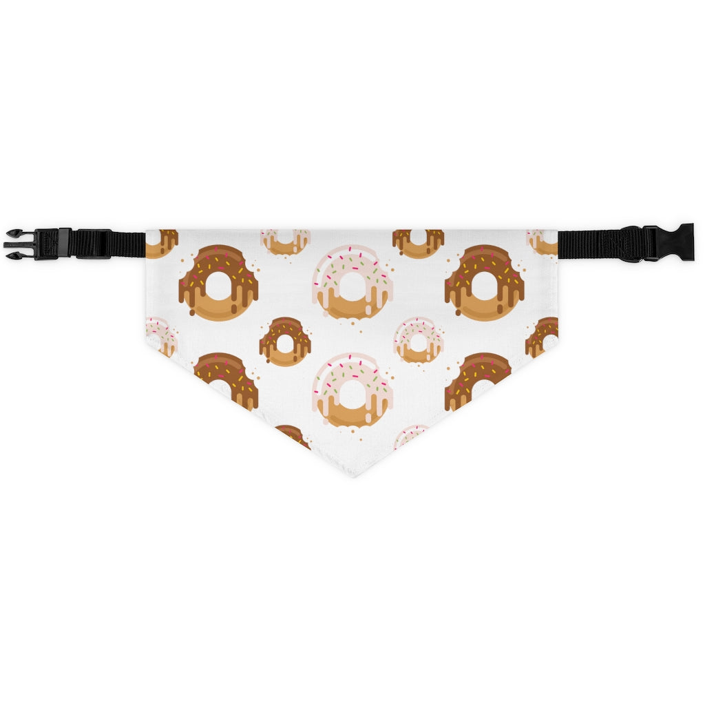 Donuts // White - Pet Bandana Collar