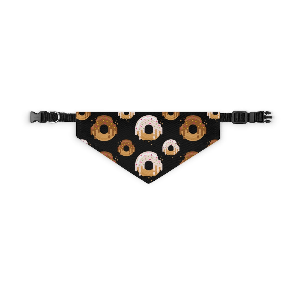 Donuts // Black - Pet Bandana Collar