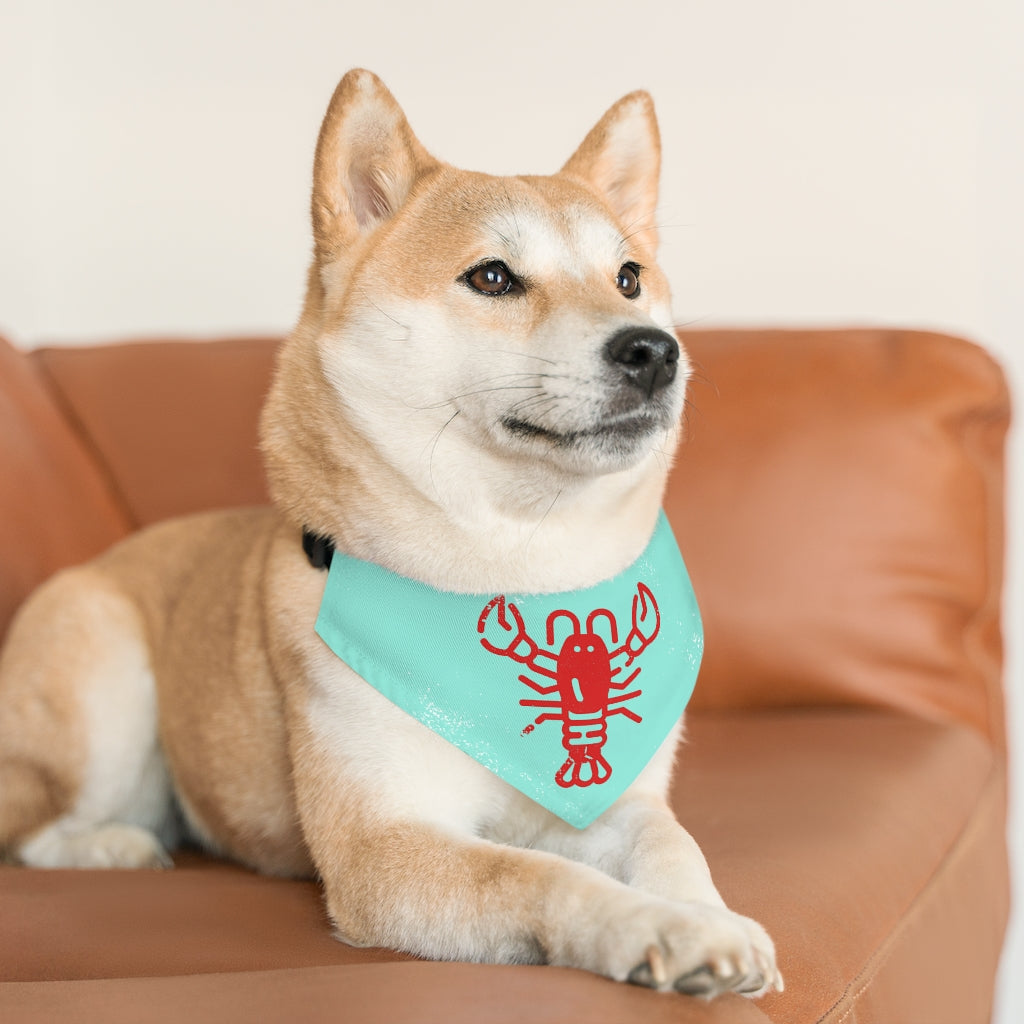 Lobster Bib // Teal - Pet Bandana Collar