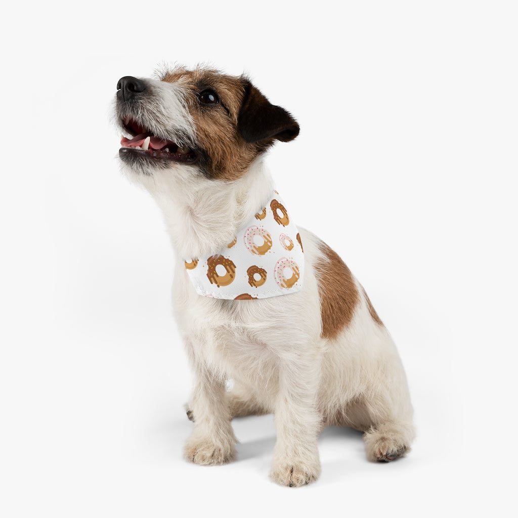 Donuts // White - Pet Bandana Collar