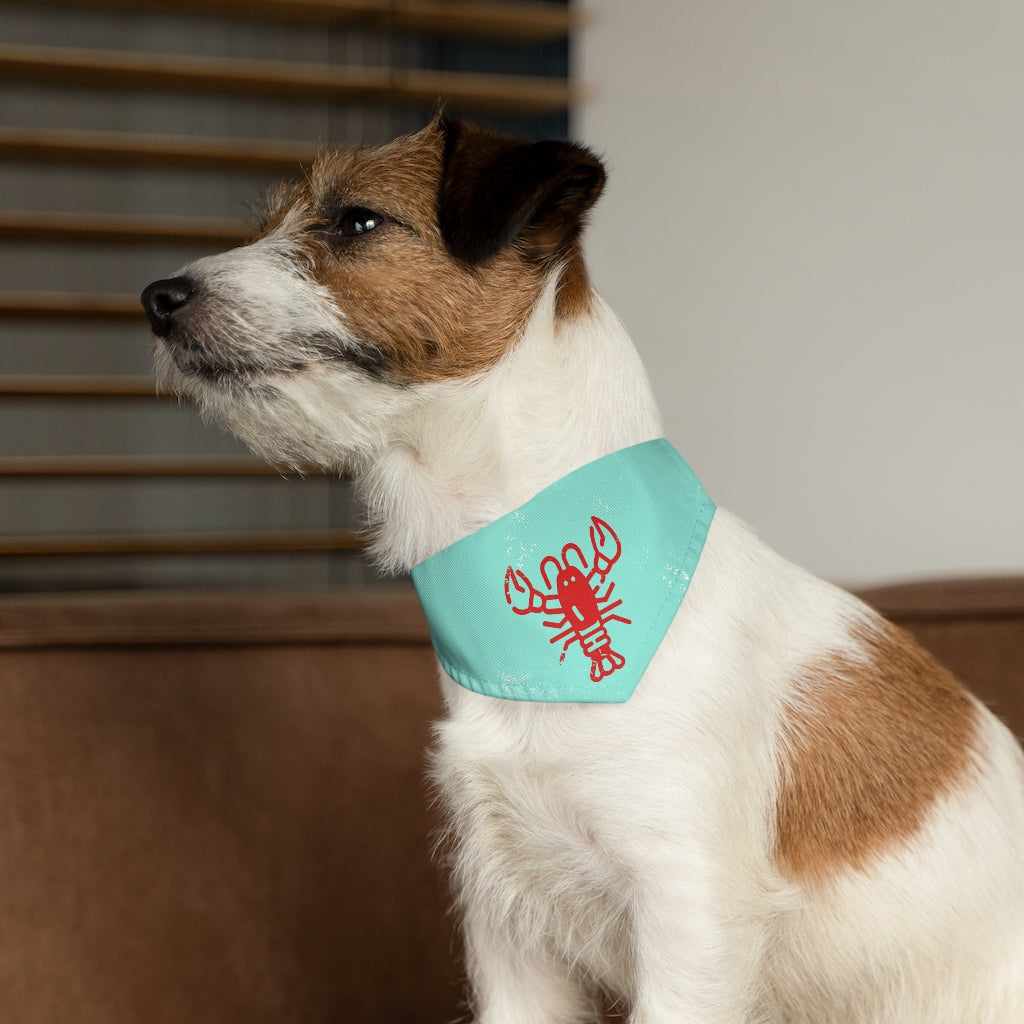 Lobster Bib // Teal - Pet Bandana Collar