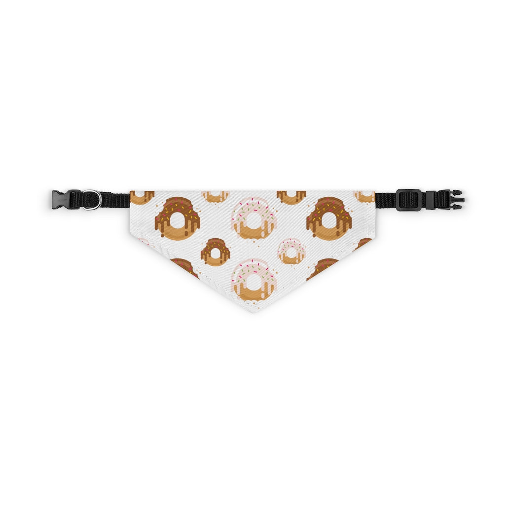 Donuts // White - Pet Bandana Collar