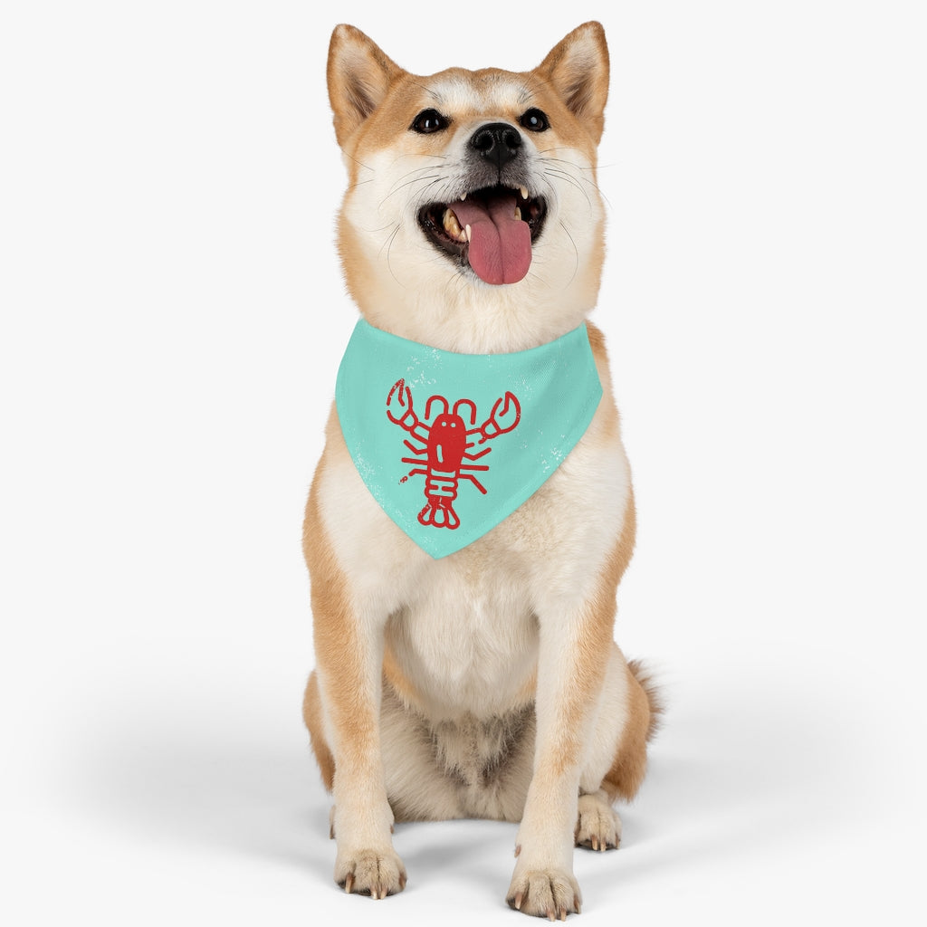 Lobster Bib // Teal - Pet Bandana Collar