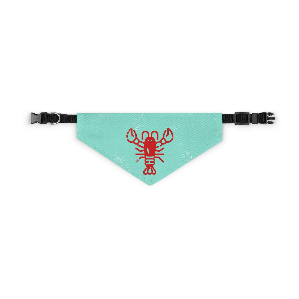 Lobster Bib // Teal - Pet Bandana Collar