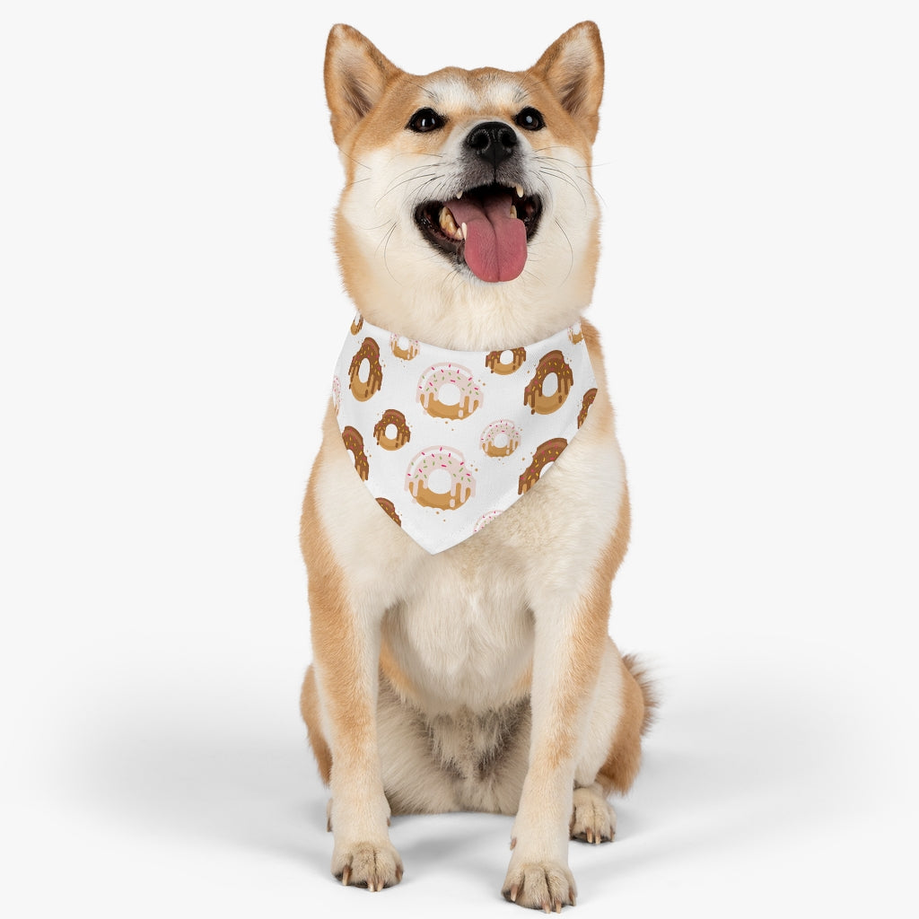 Donuts // White - Pet Bandana Collar