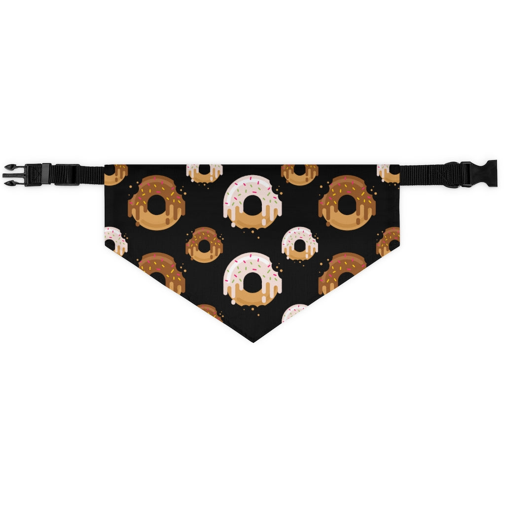 Donuts // Black - Pet Bandana Collar