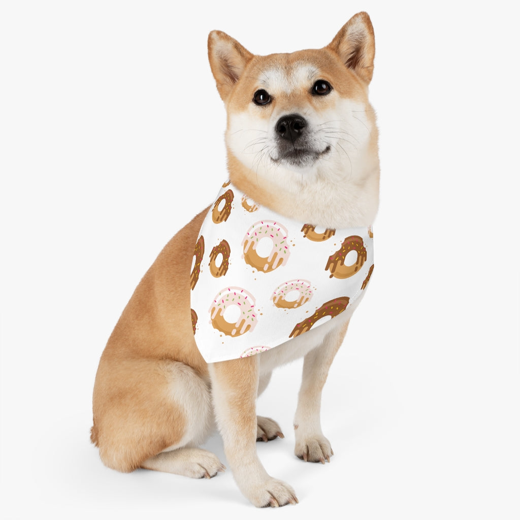 Donuts // White - Pet Bandana Collar