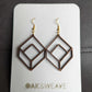 Cubed Geometric - Hand-made Wooden Earrings