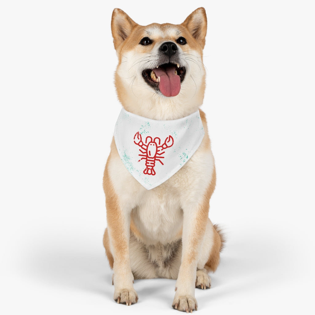 Lobster Bib // White - Pet Bandana Collar