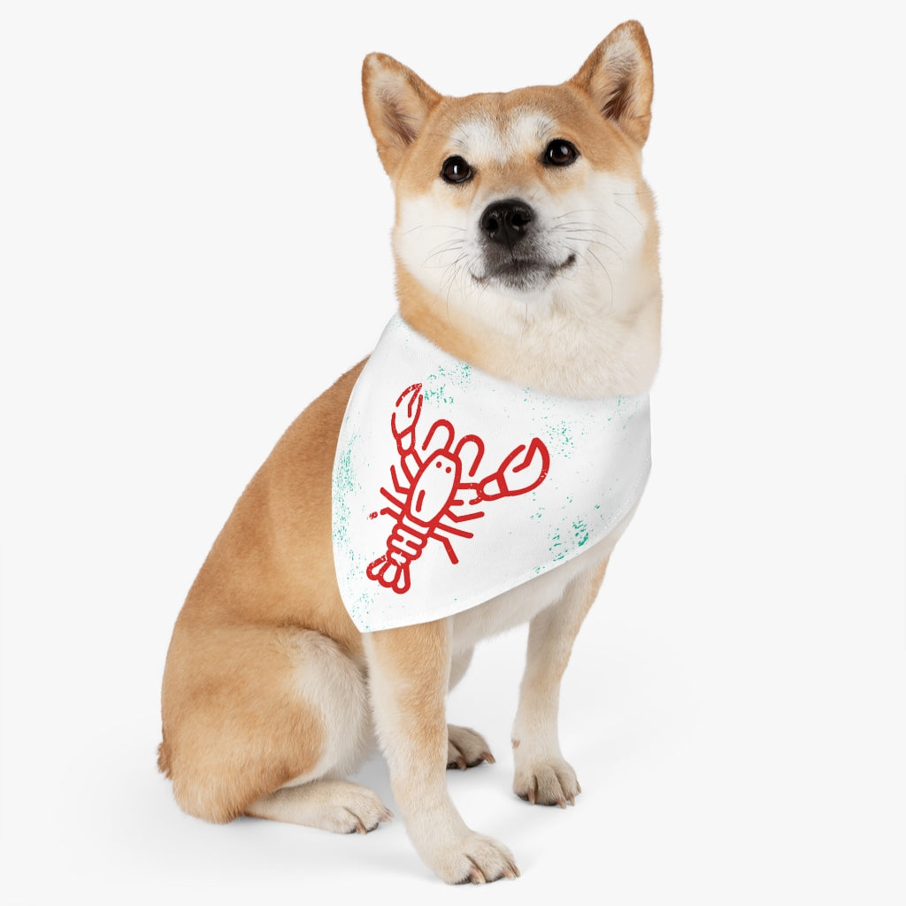 Lobster Bib // White - Pet Bandana Collar