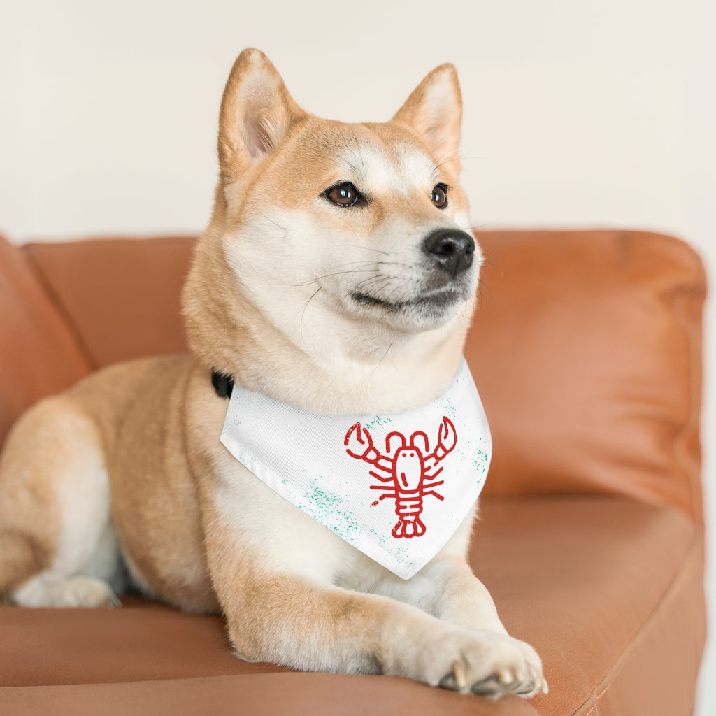 Lobster Bib // White - Pet Bandana Collar