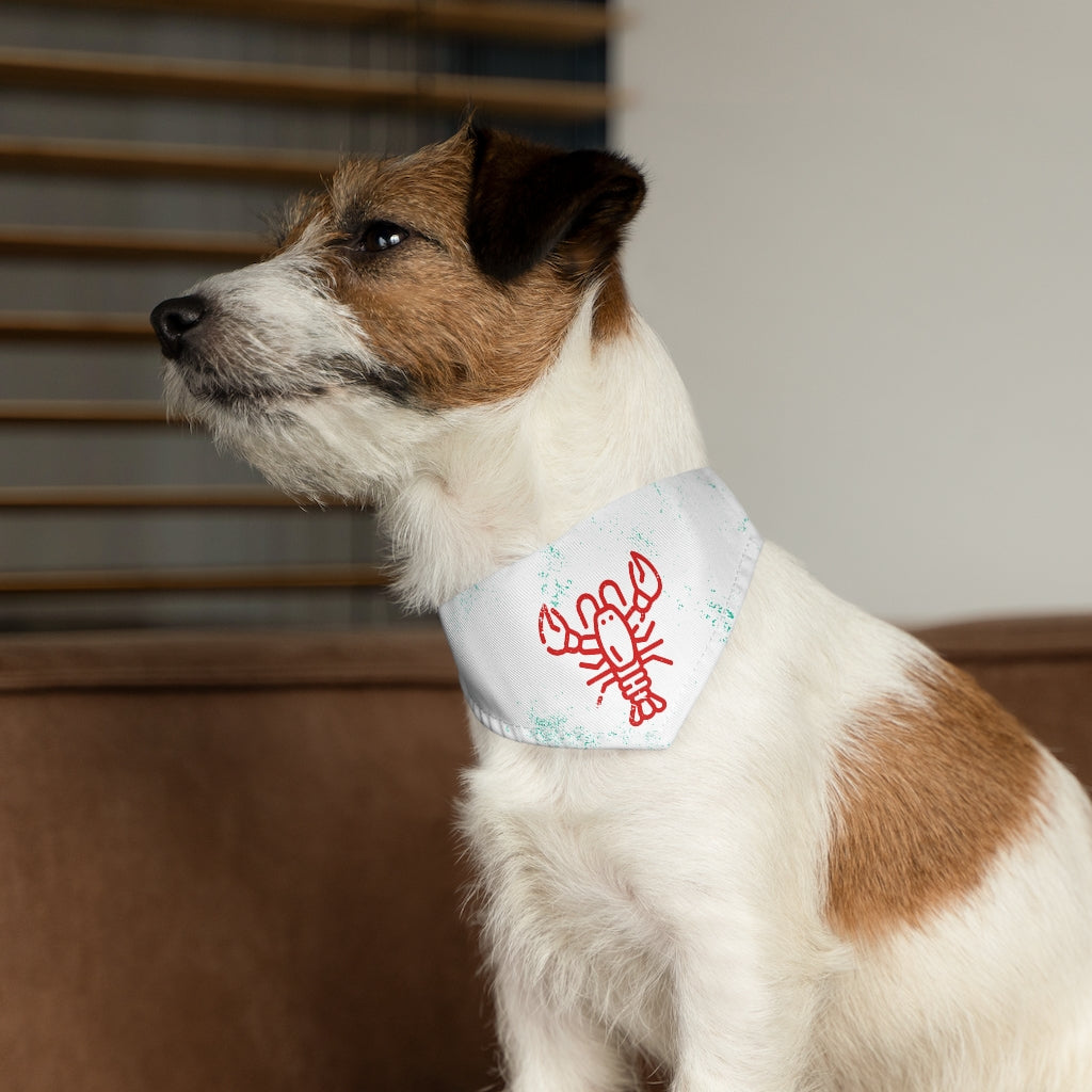 Lobster Bib // White - Pet Bandana Collar