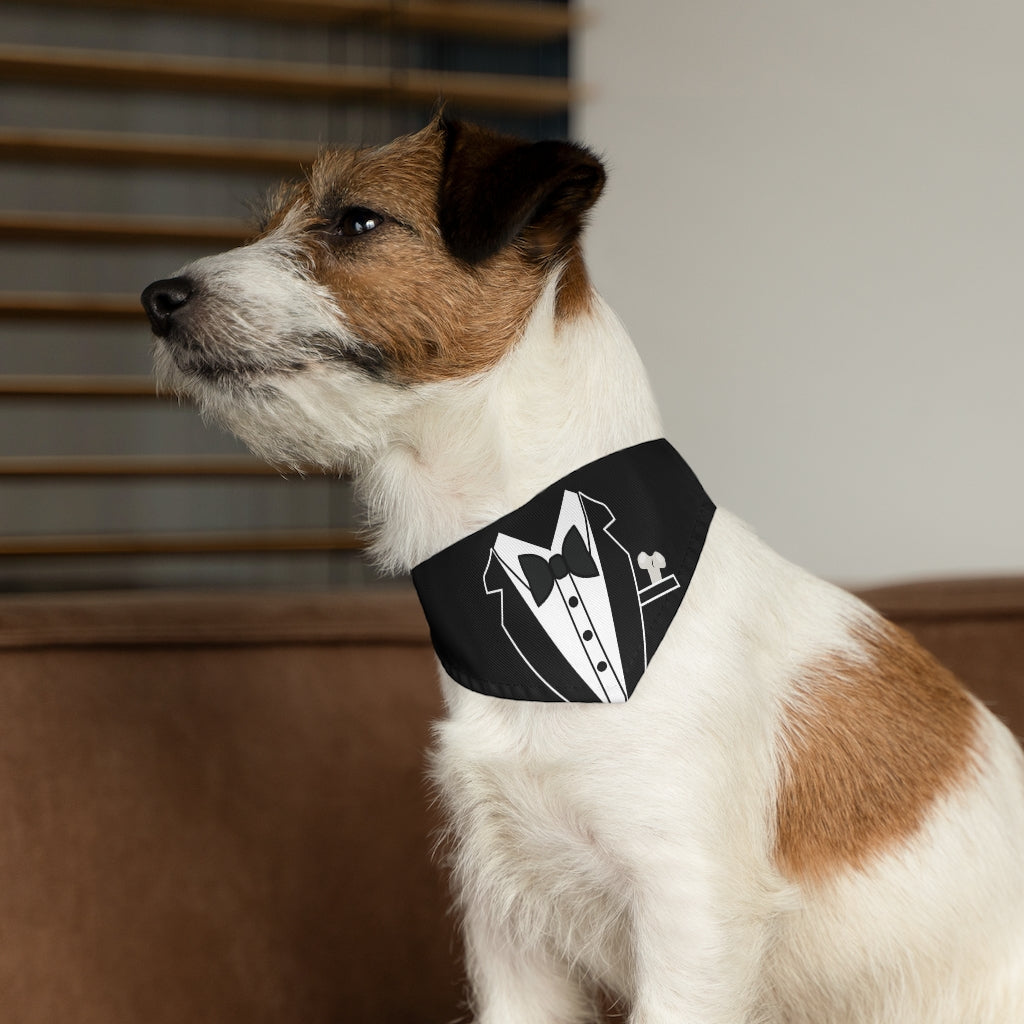 Tuxedo // Black - Pet Bandana Collar