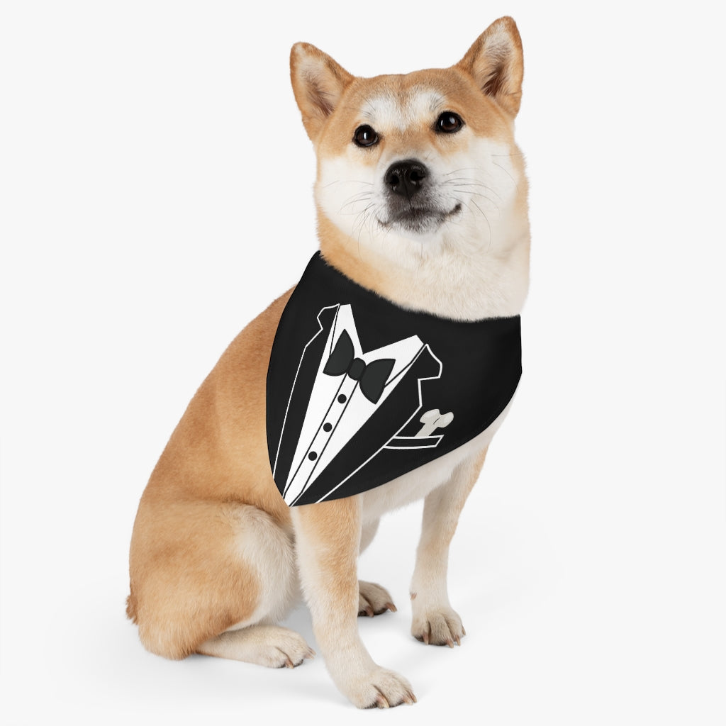 Tuxedo // Black - Pet Bandana Collar