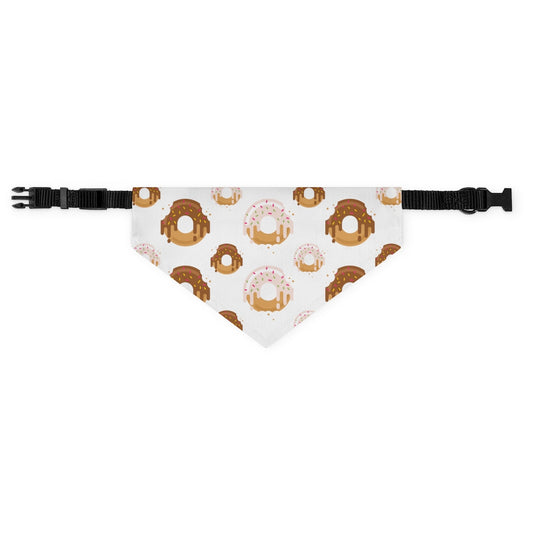 Donuts // White - Pet Bandana Collar