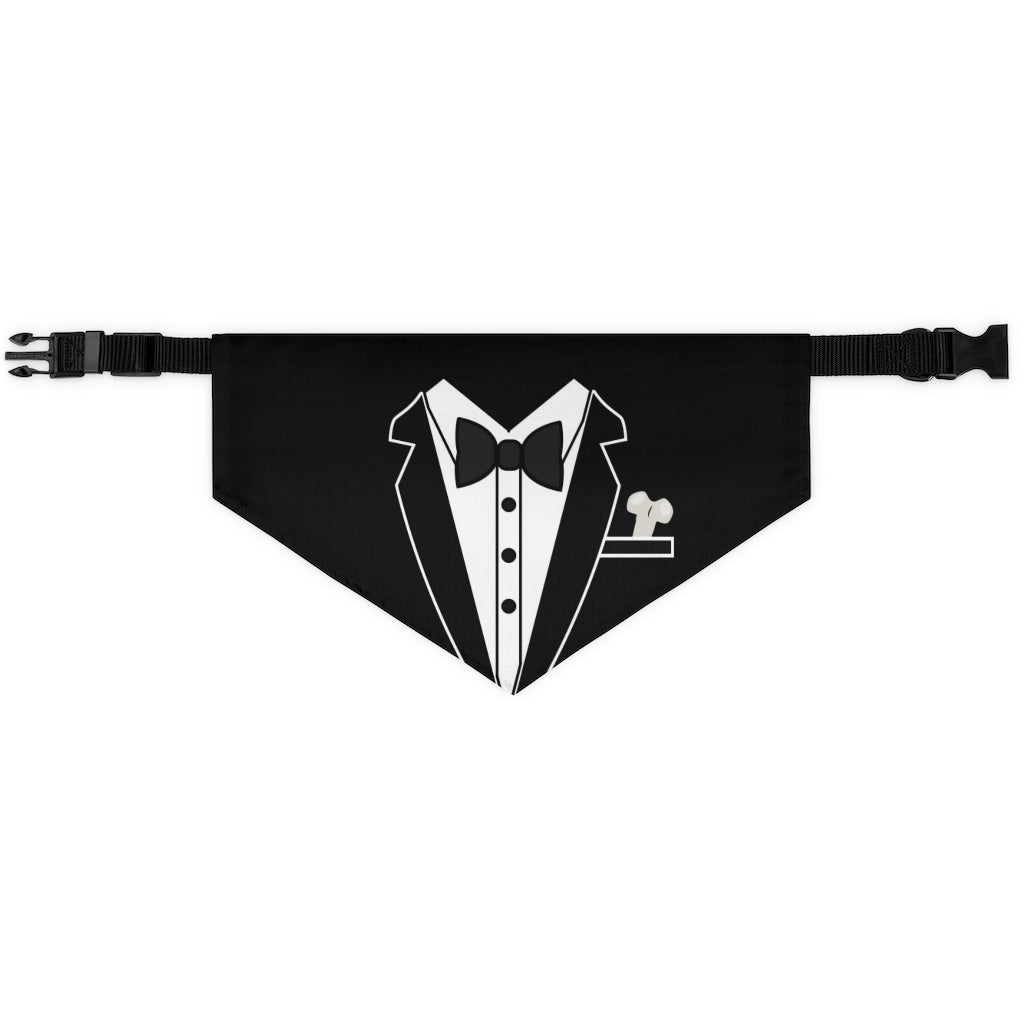 Tuxedo // Black - Pet Bandana Collar