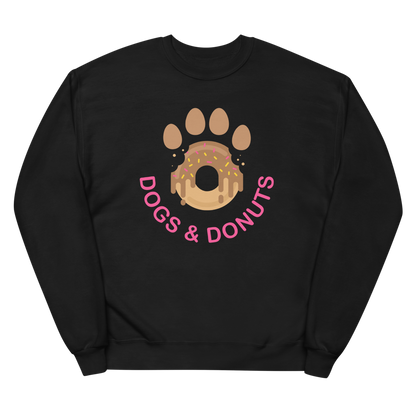 Dogs & Donuts // Chocolate - Unisex fleece sweatshirt