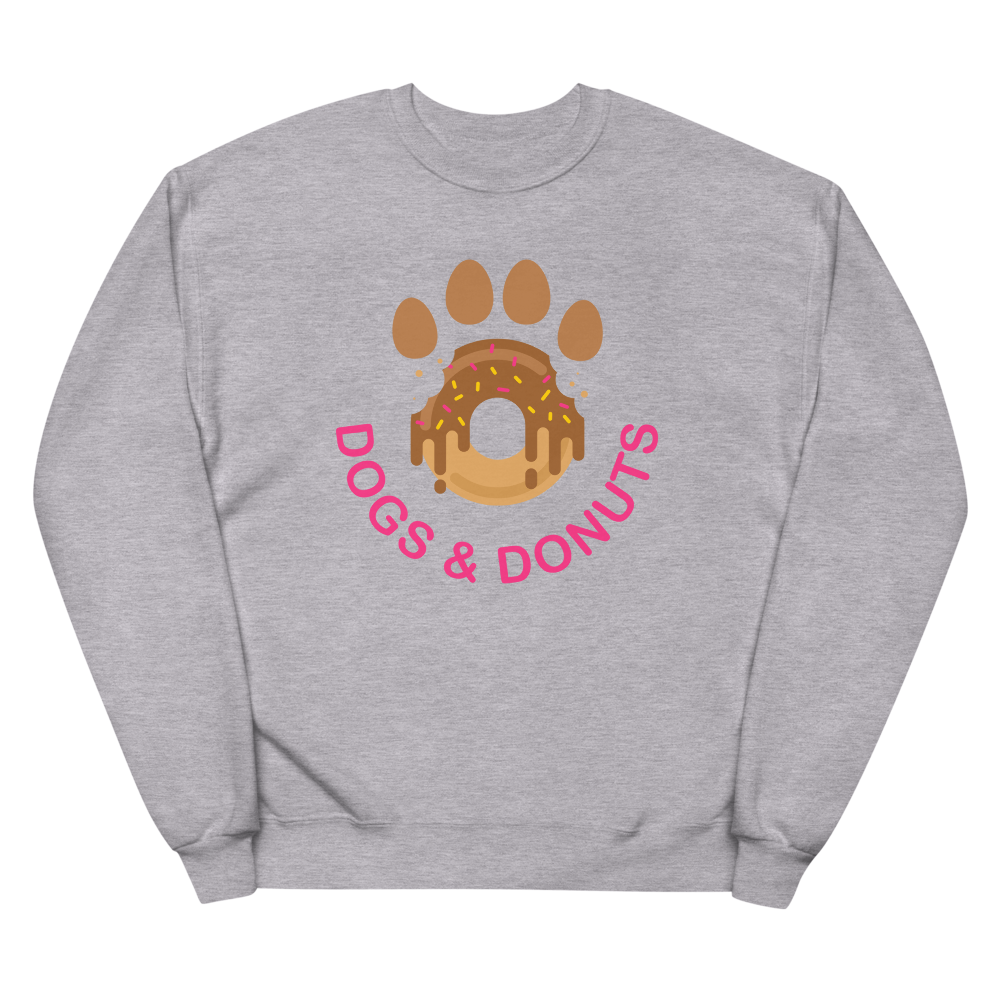 Dogs & Donuts // Chocolate - Unisex fleece sweatshirt