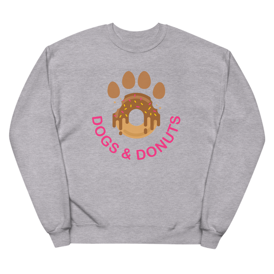 Dogs & Donuts // Chocolate - Unisex fleece sweatshirt