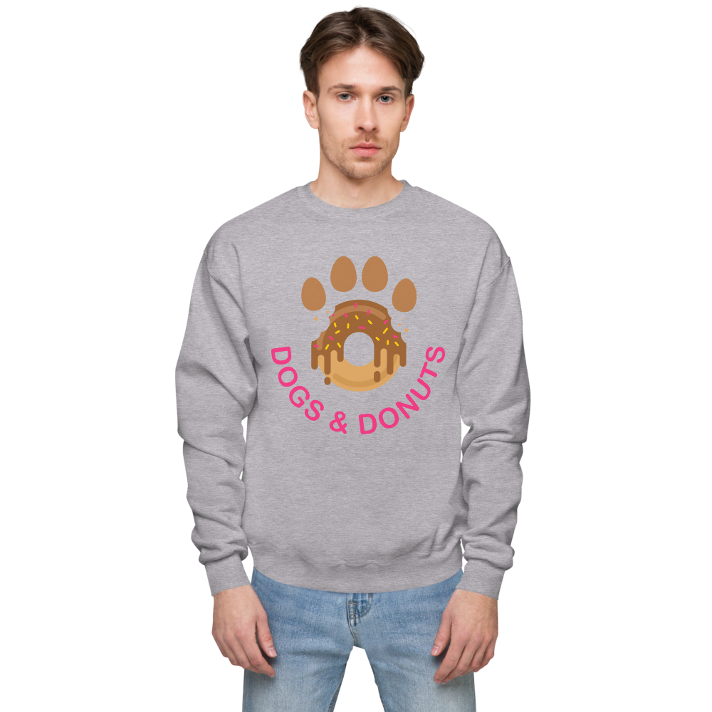 Dogs & Donuts // Chocolate - Unisex fleece sweatshirt