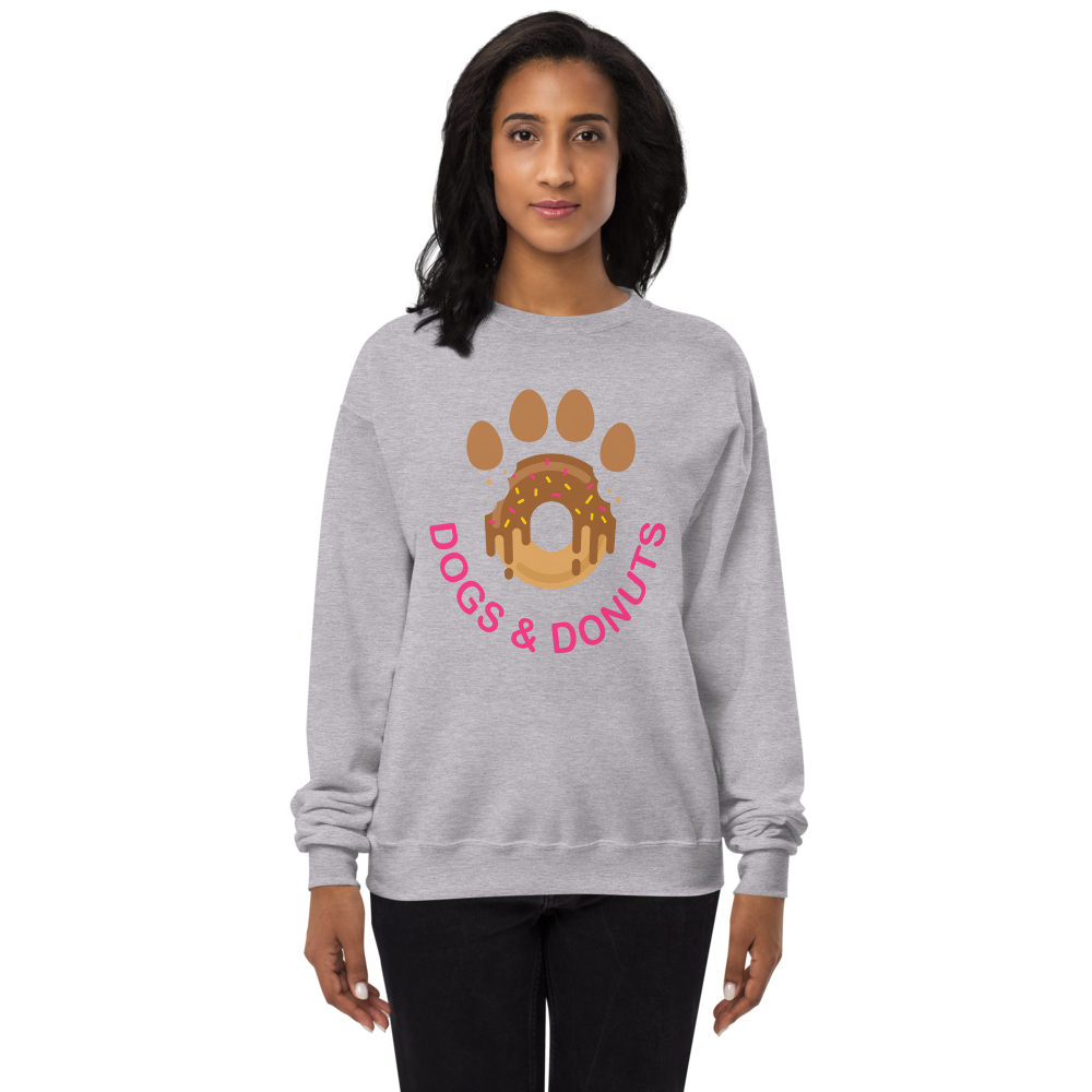 Dogs & Donuts // Chocolate - Unisex fleece sweatshirt