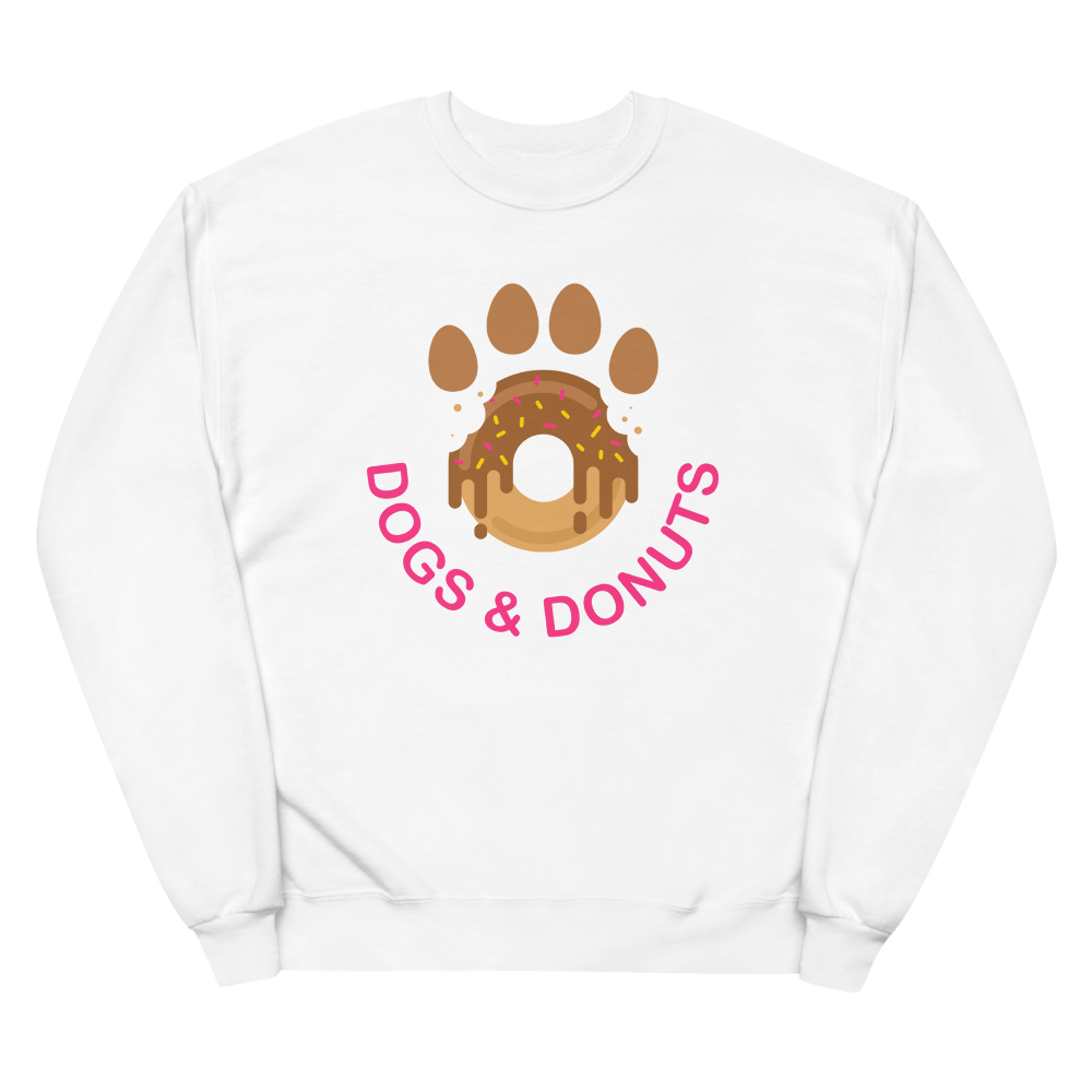 Dogs & Donuts // Chocolate - Unisex fleece sweatshirt